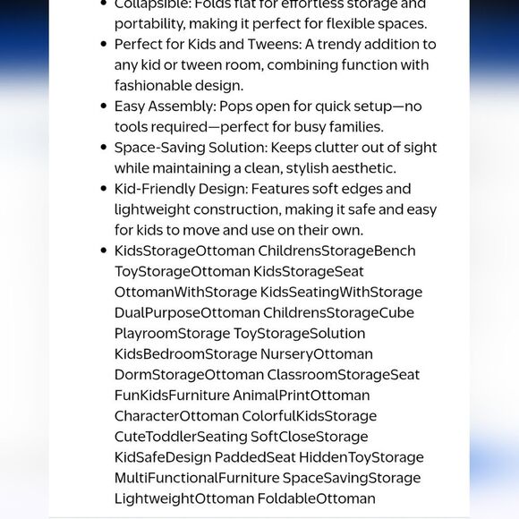 Hello Kitty Collapsible Storage Ottoman - Picture 11 of 16